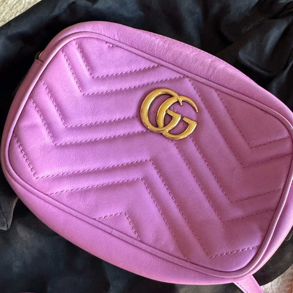 Small pink Gucci Marmot Bag